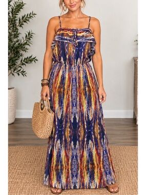 Fire Los Angeles Boho Printed Maxi Dress